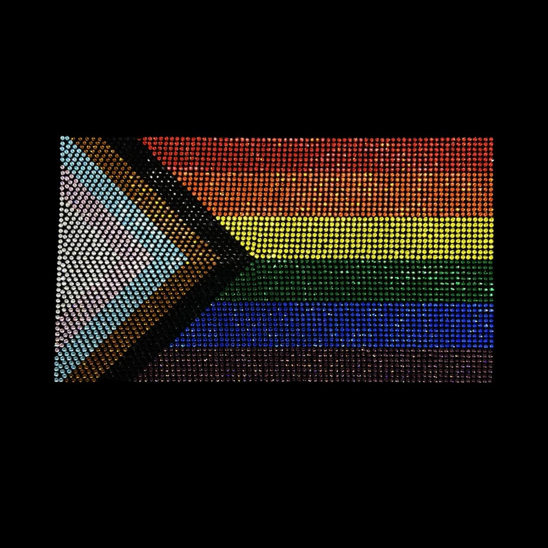 Rhinestop LGBT Flag Rhinestone Heat Transfer Design