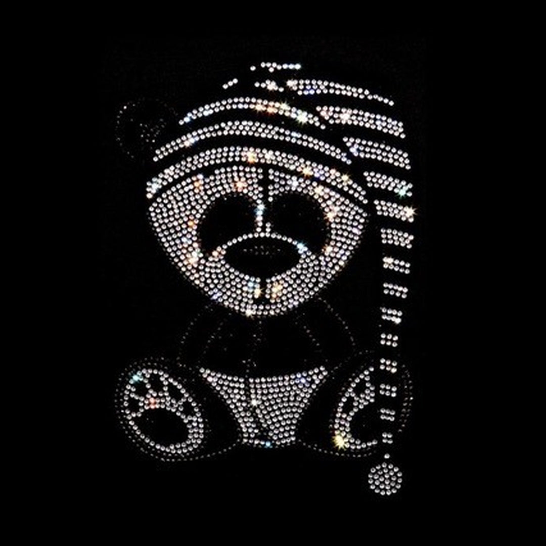 Sleepy Panda Rhinestone Heat Transfer Design Applique By Rhinestop