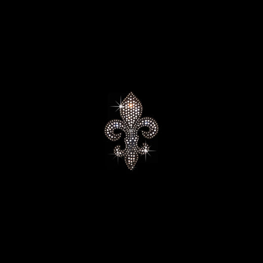 Rhinestop Pocket Fleur De Lis Rhinestone Iron on Design
