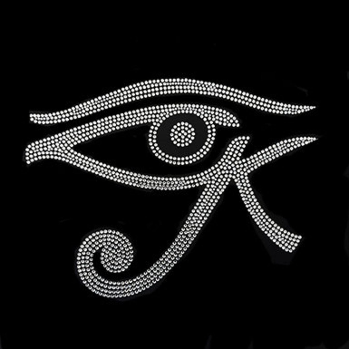 Eyelashes Iron on Rhinestone Heat Transfer Design