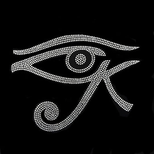 Eyelashes Iron on Rhinestone Heat Transfer Design